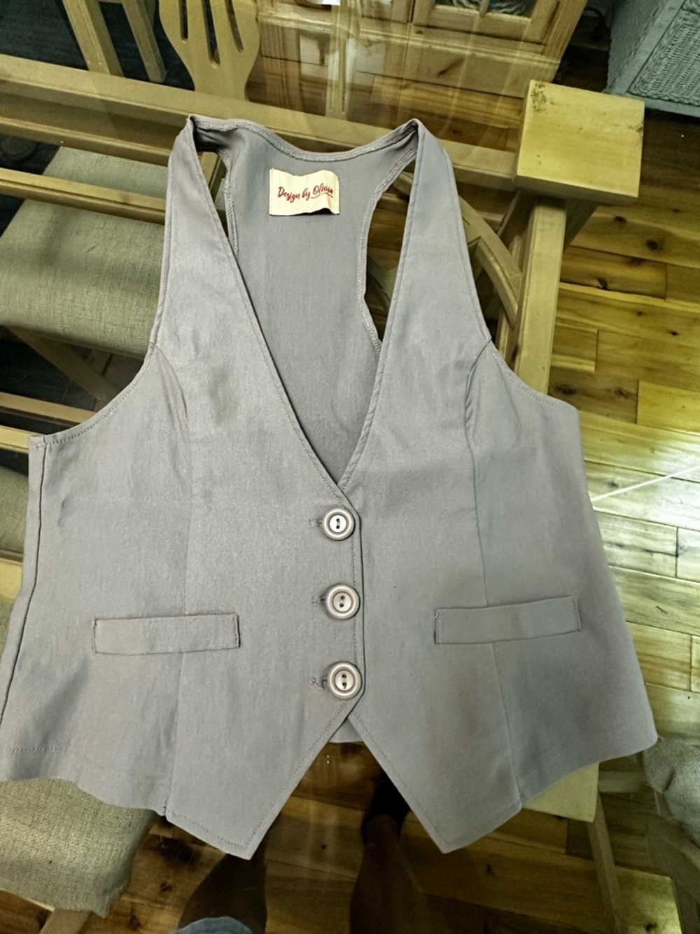 Design by Olivia Gray Button-Front Vest
